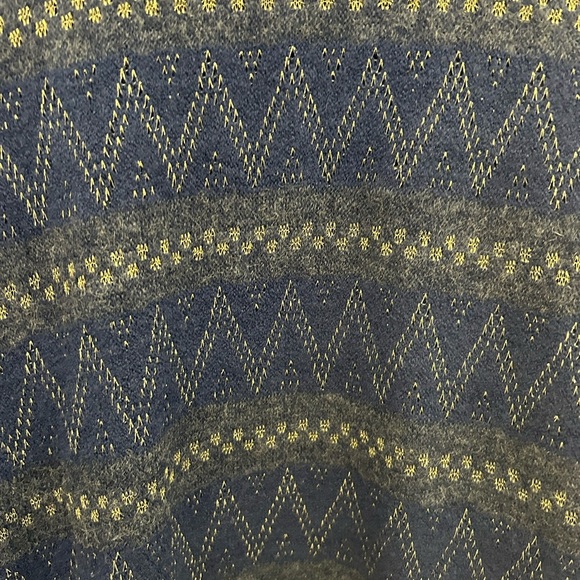 Blue and Gold Patterned Sweater, Sz L - Picture 2 of 7